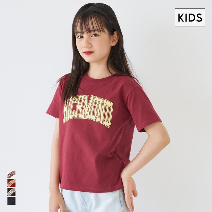 【20％OFFクーポン！9/20(土)23:59まで】coca 親子お揃いサイドスリットプリントTシャツ キッズ トップスのサムネイル