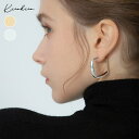 kirakiraShop 【SHOPLIST限定】スクエアカーブピアス 小物 韓国アクセサリー カーブピアス スクエアピアス スクエアカーブ ファッションピアス...