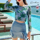 kirakiraShop 【SHOPLIST限定】水着3点セット!シャーリングビキニ スイムウェア セパレート 水着 ビキニ タンキニ キャミソール トップス付...