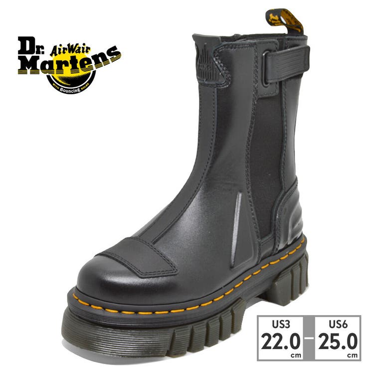Thick Sole - つるや ドクターマーチン ブーツ レディース オードリック チェルシーハイブーツ 30973001 Dr.Martens AUDRICK CHELSEA HI BOOTS 国内正規販売店 厚底 バイカーインスパイア シューズ・靴
