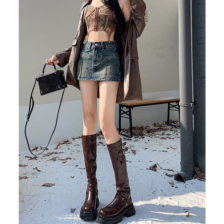 Miniministore デニムスカパン キュロットスカート韓国風 パンツ・ズボン shoplistselect-10332715 SHOPLIST サンプル画像2