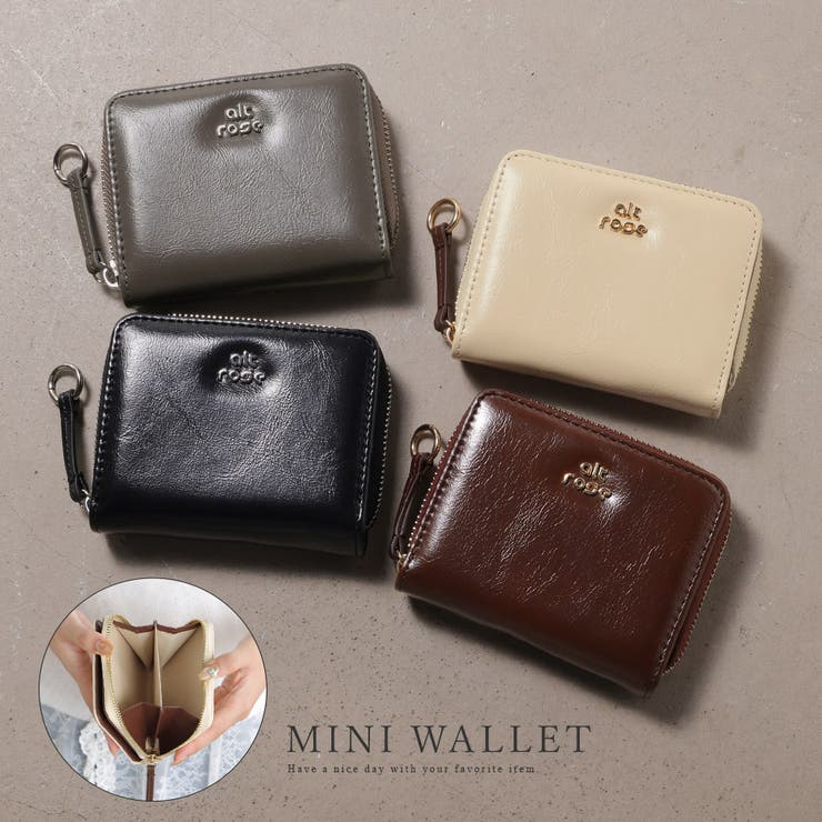 【10％OFFクーポン！2/10(火)1:59まで】ALTROSE 二つ折り財布 二つ折り 財布 さいふ レディース ラウンドファスナー 小銭入れ コンパクト ロゴ クラシカル おしゃれ ビンテージ ハウル 財布