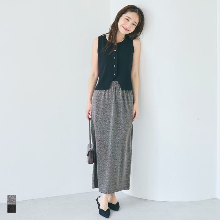 【20％OFFクーポン！10/5(日) 23:59まで】coca ラメIラインスカート スカートのサムネイル