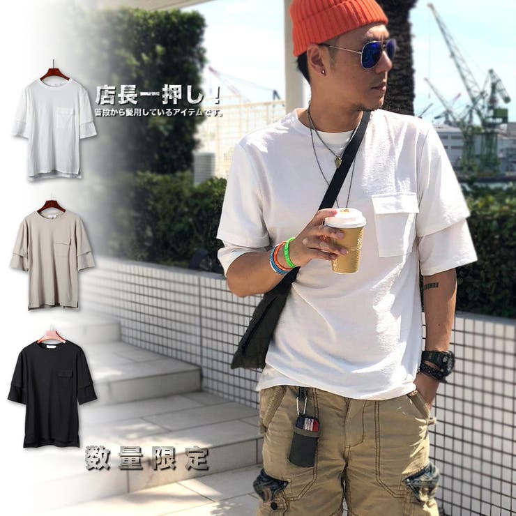 【10%OFFクーポン!11/27(木)1:59まで】RAiseNsE 半袖 Tシャツ フェイクレイヤード メンズ トップス カットソー レディース 胸ポケット...