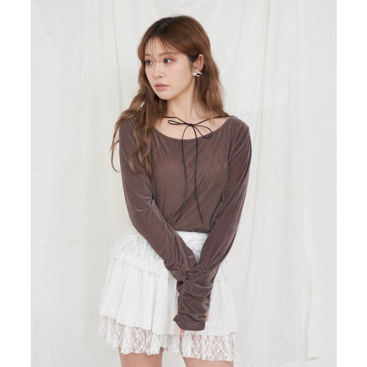 【10％OFFクーポン配布中！10/27(月)9:59まで】PAL GROUP OUTLET 【RAY CASSIN】柄シアーインナー トップスのサムネイル