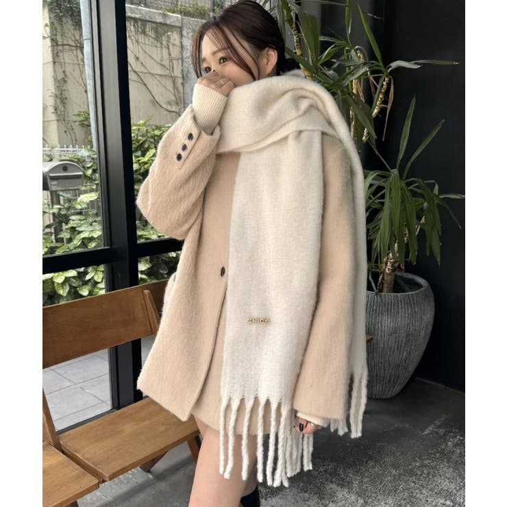 PAL GROUP OUTLET 【Chico】ブローチ付きフリンジストール 小物のサムネイル