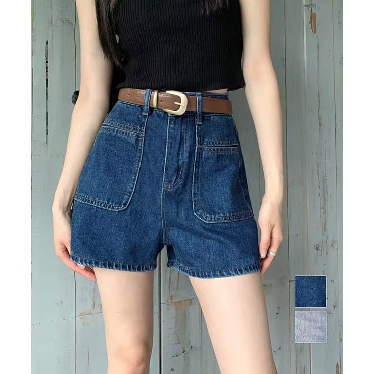 【20％OFFクーポン！11/20(木)限定！】Miniministore デニムショートパンツ ハイウエスト美脚夏 パンツ・ズボン