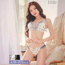 Dazzy フローラルガーリーフリルブラジャー&フルバックショーツ インナー・下着