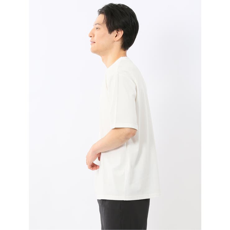 【10％OFFクーポン！3/26(木)1:59まで】TAKA-Q MEN 綿100% ロゴ刺繍 クルーネック半袖Tシャツ トップス