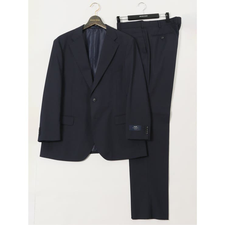 【10%OFFクーポン!11/27(木)1:59まで】TAKA-Q MEN 【大きいサイズ】グランバック/GRAND-BACK ウール混 2ボタン2ピーススーツ...