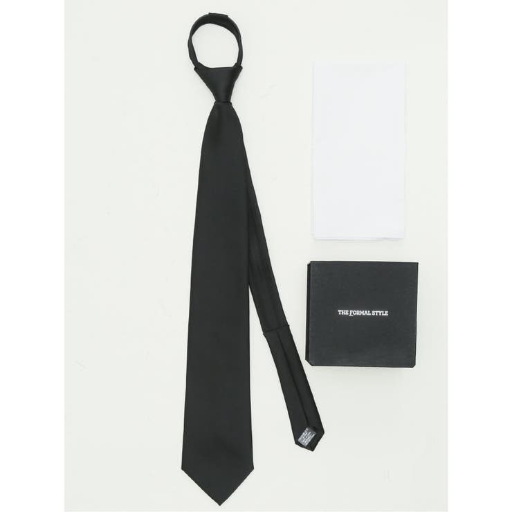 TAKA-Q MEN フォーマルネクタイ BOXセット ワンタッチ黒 スーツ