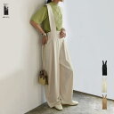 【5/15限定 15%OFFクーポン】and it ツイルハイウエストサロペット サロペット レディース 春夏 ボトムス サロペ ワイドパンツ ゆったり 楽ちん...