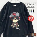 NEXT WALL UITTG ウイッグ 裏毛BIGトレーナー キッズ 子供服 男の子 女の子 スウェット スエット プリントトレーナー UITTGBABY ウイッグベイビー オーバーサイズ ビッグシルエット ビック 冬物 冬服 秋物 秋服 ジュニア 1