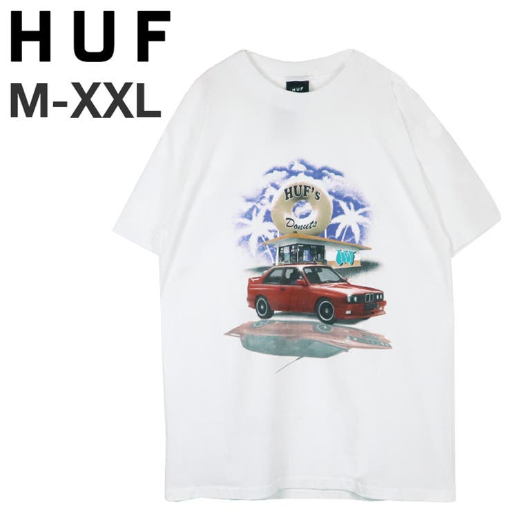 99HeadwearShop HUF ハフ Tシャツ 半袖 メンズ レディース ストリート ブランド ロゴ プリントT クルーネック 厚手 Drive Thru T-Shirt #TS02302 カジュアル スケボー 夏 トップス