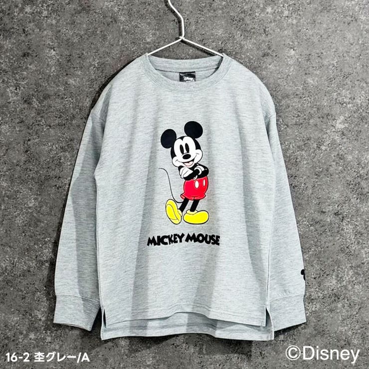 【ポイント2倍＆クーポン！3/11(水) 1:59まで】ZI-ON MICKEYMOUSE ミニ裏毛 ビックトレーナー キッズ 子供服 男の子 女の子 ミッキーマウス ディズニー Disney プリントトレーナー スウェット スエット ビッグシルエッ