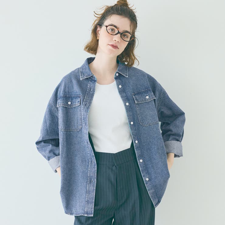 【10％OFFクーポン！11/11 (火)1:59まで】coca デニムシャツジャケット レディース アウター(コート・ジャケットなど)のサムネイル