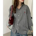 【5%OFFクーポン 9/11 1:59まで】Ada. Ada.別注// U.S. POLO ASSN ビッグサイズ ボリュームスリーブ ギンガムチェック シャツ トップス