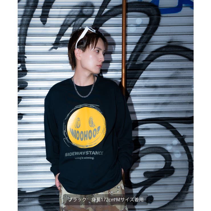 【10％OFFクーポン！12/11(木)1:59まで】improves 長袖Tシャツ メンズ SIDEWAY STANCE サイドウェイスタンス オリジナルプリント グラフィック ロンT カットソー アメカジ カジュアル Y2K ストリート 90s 韓国