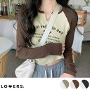 LOVERS 秋新作 スリットネック ラグラン ショート丈ロングTシャツ ma アーバンファッション パンクファッション 春 秋 冬 ロンT 長袖 クロップド丈 ミニ丈 コンパクト レディース 韓国 Y2Kファッション 韓国ストリート 流行り トレンド