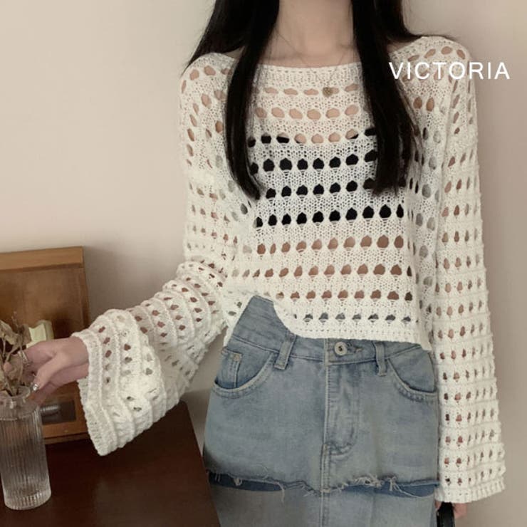 VICTORIA ��å��� �˥å� �ȥåץ� ��ǥ����� Ĺµ Ʃ�����Ԥ� ������ �ȥåץ� ���롼�ͥå� ���åȥ��� ̵�� ���줤�� �֥�å� �� �ۥ磻�� ...