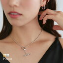 【7/24限定 10%OFFクーポン】Pierrot クラフトマンテルスネークチェーンネックレス ☆ ネックレス スネークチェーン シルバー ゴールド アクセント コーティング トレンドレス クラフト感 マンテルパーツ ピエロ アクセサリー