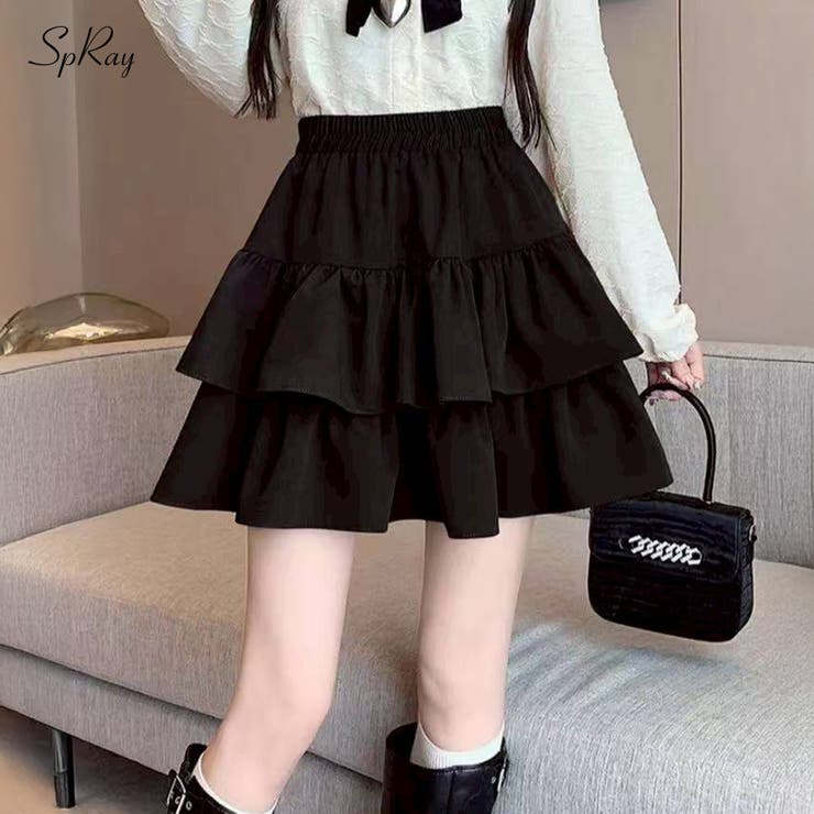 【10％OFFクーポン！3/26(木)1:59まで】SpRay ティアードフリルミニスカート スカート