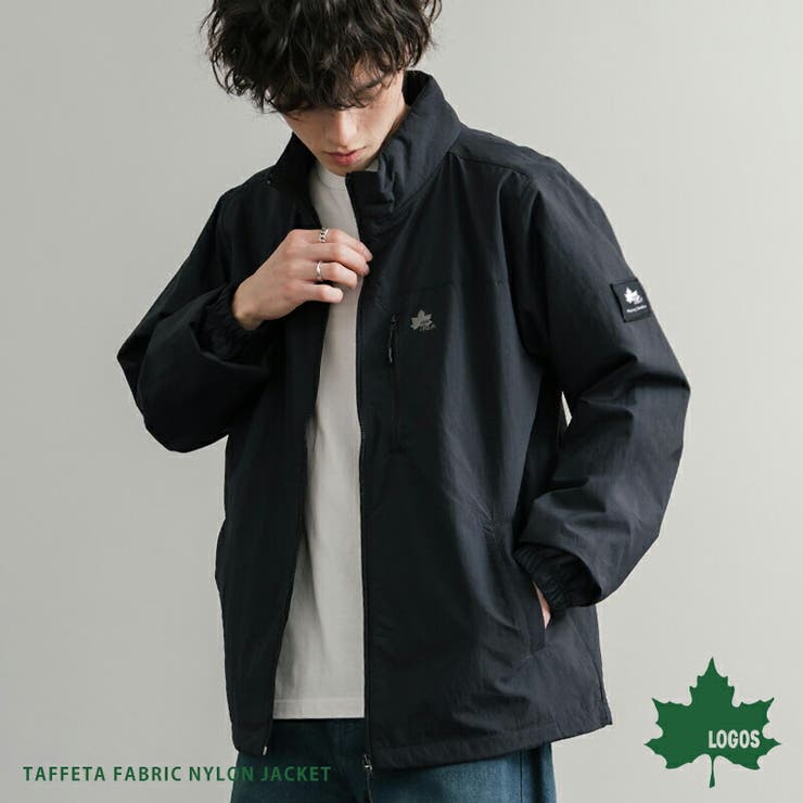 【20％OFFクーポン！11/20(木)限定！】Rocky Monroe ナイロンジャケット 裏タフタ LOGOS ブルゾン メンズ レディース ライトアウター オーバーサイズ 撥水 スタンドネック 切替 ロゴ ワンポイント アウトドア アメカジ ストリ