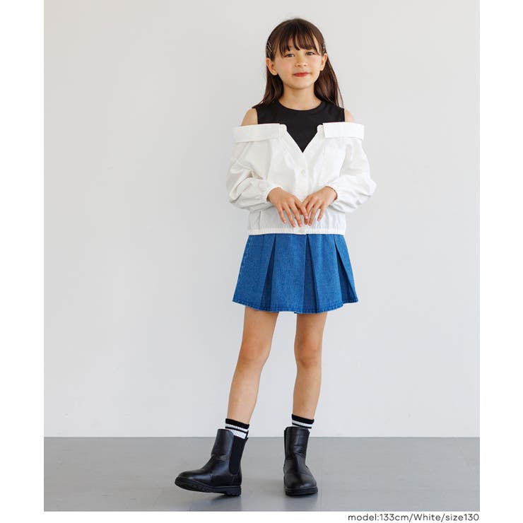 coca タンクドッキング肩あき長袖シャツ キッズ トップスのサムネイル