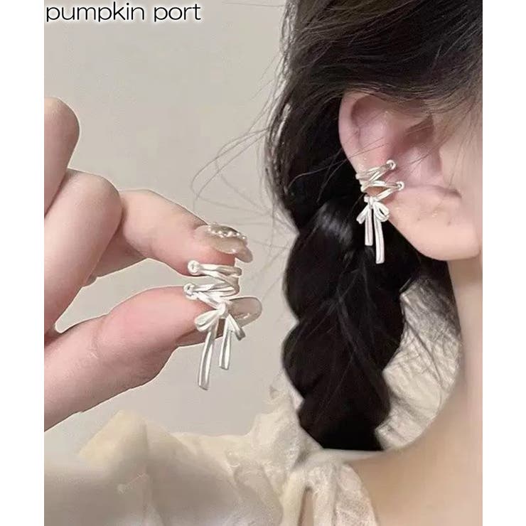 Pumpkin Port リボンイヤーカフ アクセサリー
