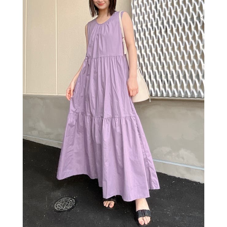 【20％OFF！1/24(土)限定】＆soiree バックリボンティアードワンピース ワンピース・ドレス