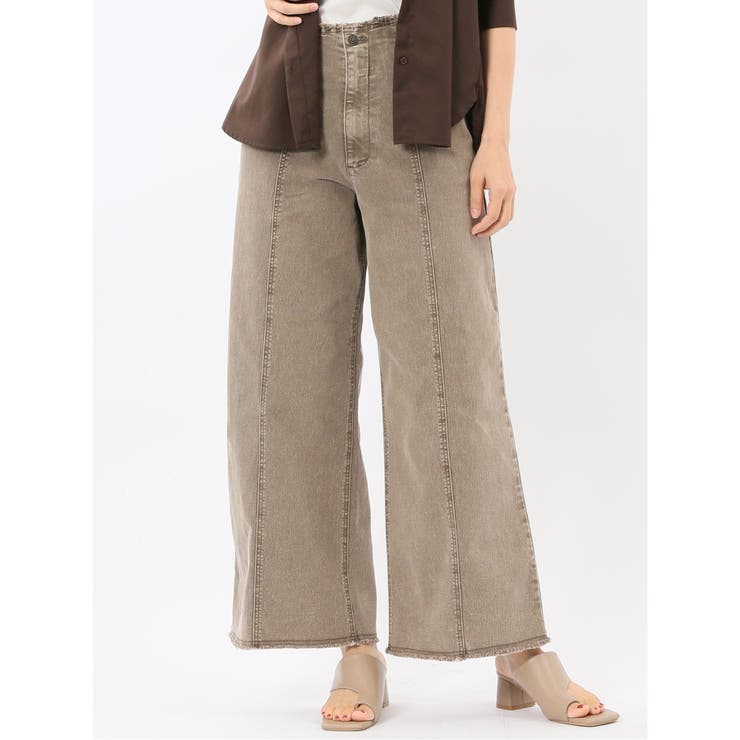 ストレッチハイウエストワイドデニム