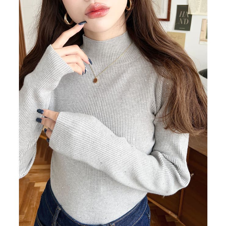 楽天市場】ラインストーン（ニット・セーター｜トップス）：レディース