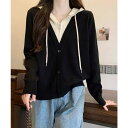 【マラソン期間中 5%OFFクーポン】Miniministore ニットパーカー ハーフジップ 長袖 トップス