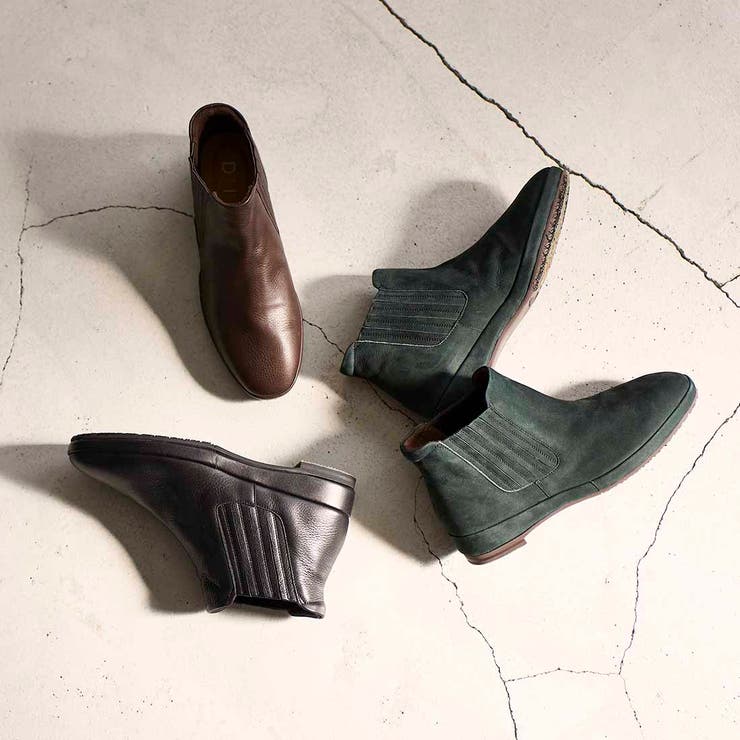 Mode et Jacomo×ing サイドゴアシンプルショートブーツ シューズ・靴
