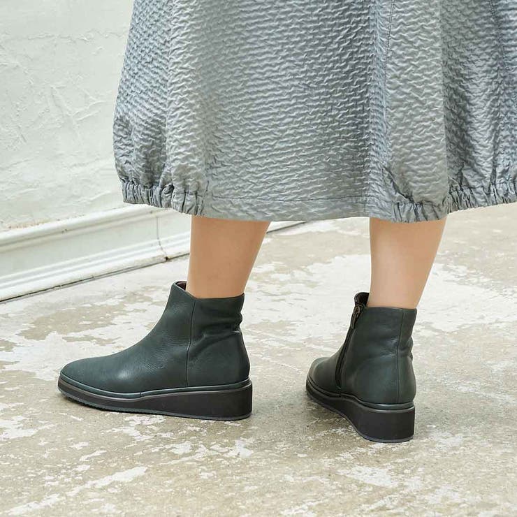 Mode et Jacomo×ing プレーンウェッジショートブーツ シューズ・靴