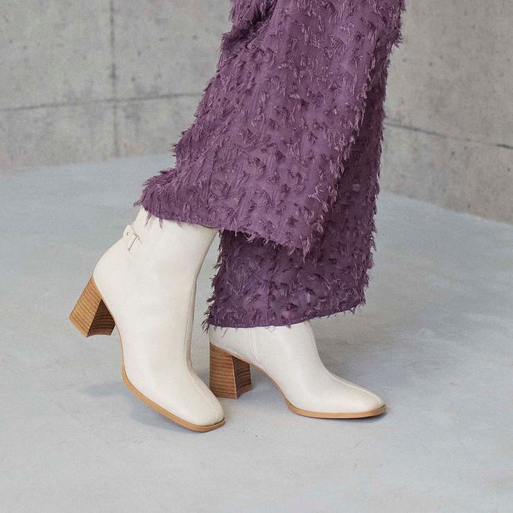 【10％OFFクーポン！1/29(木)1:59まで】Mode et Jacomo×ing サイドバックルショートブーツ シューズ・靴