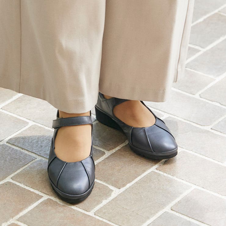 Mode et Jacomo×ing 【3E】メリージェーンレイヤードスリッポン シューズ・靴