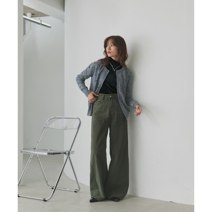 【10％OFFクーポン！6/11(木)1:59まで】ad thie ベロアハイネックトップス トップス