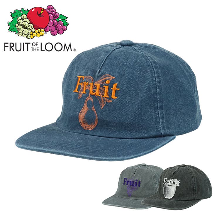 99HeadwearShop【WOMEN】 フルーツオブザルーム キャップ フラットバイザー FRUIT OF THE LOOM メンズ レディース 帽子 ブランド ロゴ プリント スナップバック 男女兼用 ウォッシュ加工 帽子