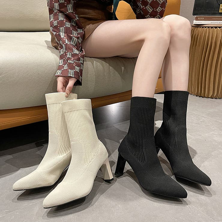 【20%OFFクーポン!11/25(火)限定!】Miniministore ショートブーツ レディース ミドルヒール シューズ・靴