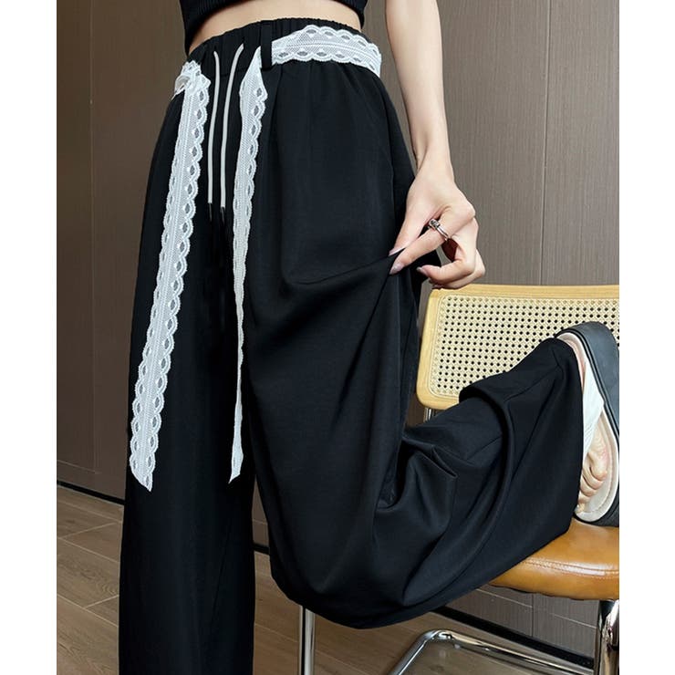 Miniministore レースワイドイージーパンツ韓国風ボトムス パンツ・ズボン shoplistselect-10341399 SHOPLIST サンプル画像2