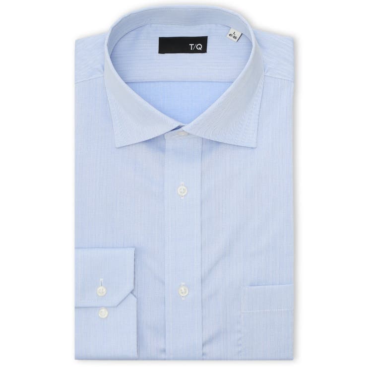 TAKA-Q MEN スパーノストレッチ NEWスタンダードフィット ワイドカラー長袖ニットシャツ スーツ