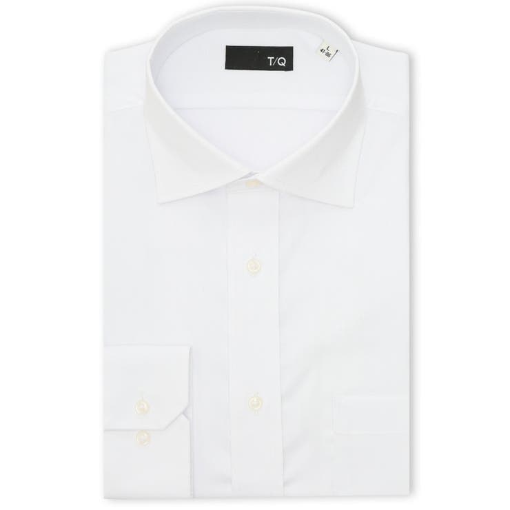 TAKA-Q MEN スパーノストレッチ NEWスタンダードフィット ワイドカラー長袖ニットシャツ スーツ