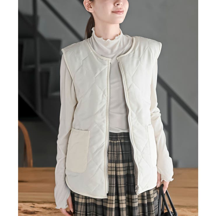 【10％OFFクーポン！1/29(木)1:59まで】rps リバーシブルキルトベスト トップス