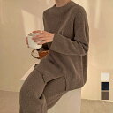 Miniministore セットアップニット 秋冬 スリット 韓国 トップス