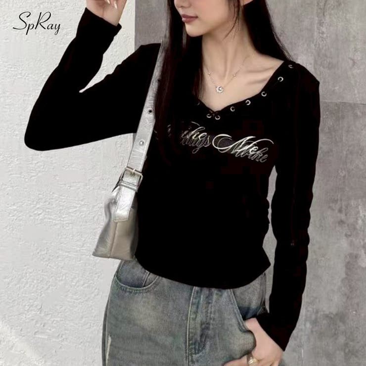 SpRay ロゴスピンドルロンT トップス