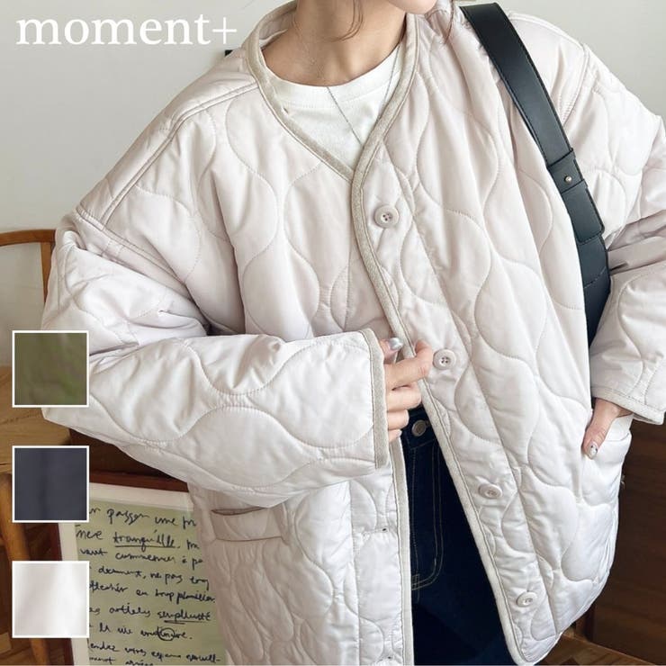 moment+ キルティングノーカラーコート アウター(コート・ジャケットなど)のサムネイル