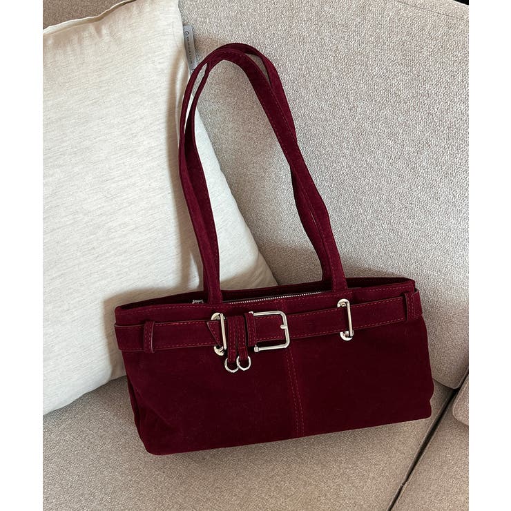 by muni:r 【着用動画あり・2色展開】バックルスウェードショルダーバッグ/2025 AW COLLECTION バッグ・鞄