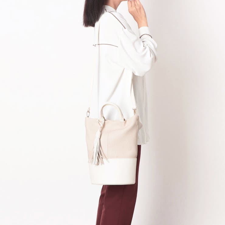 UNBILLION カシュカシュ cachecache / タッセル付きバケツ2wayバッグ バッグ・鞄