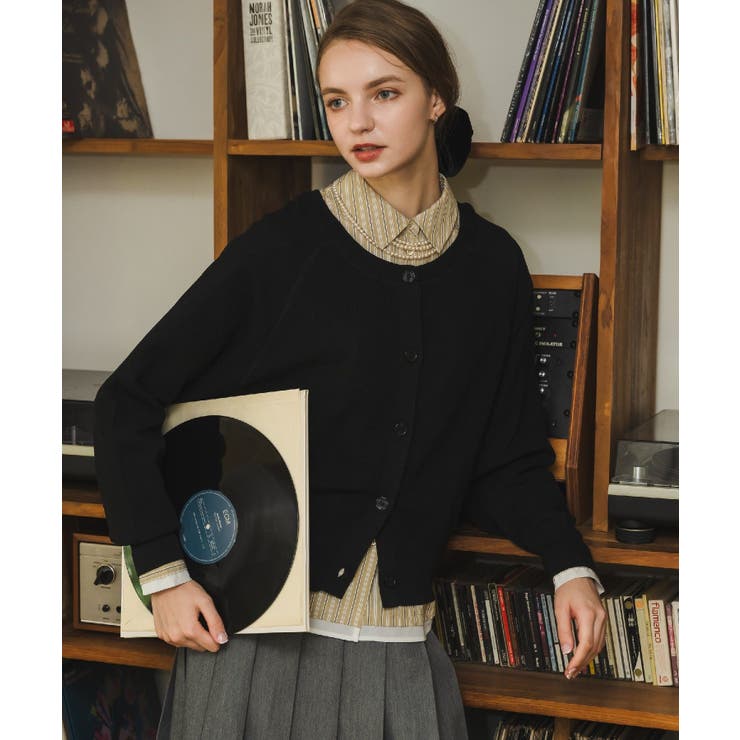 RETRO GIRL 2WAYニットカーデ トップス